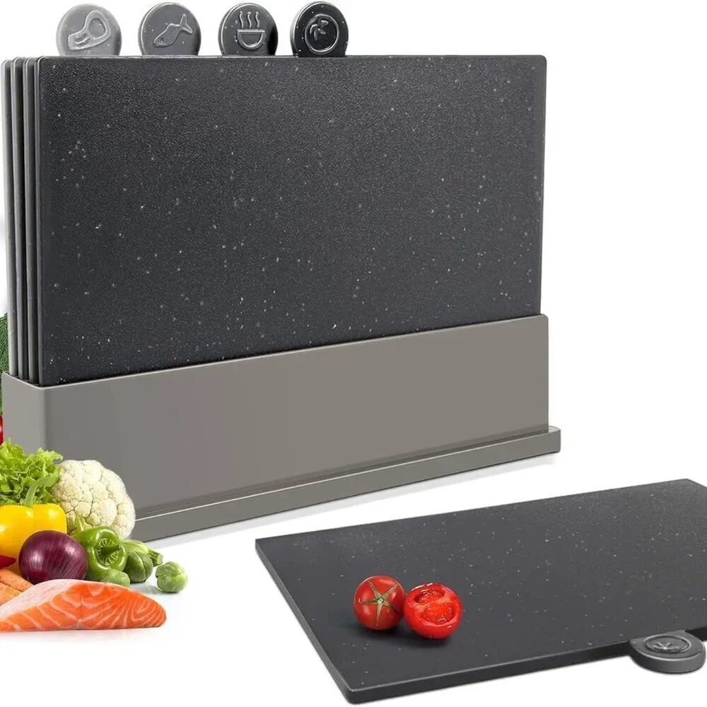 Masthome Index Chopping Board Set, 4-Pc Plastic Cutting Boards | NEW IN BOX.